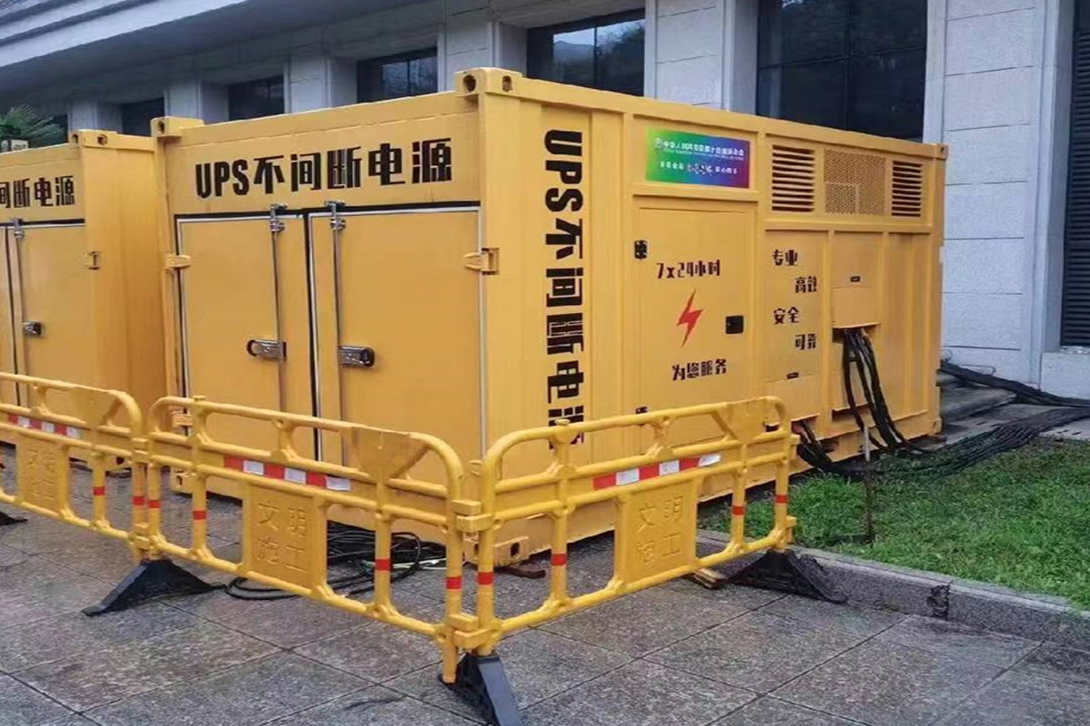 谯城发电机租赁施工现场