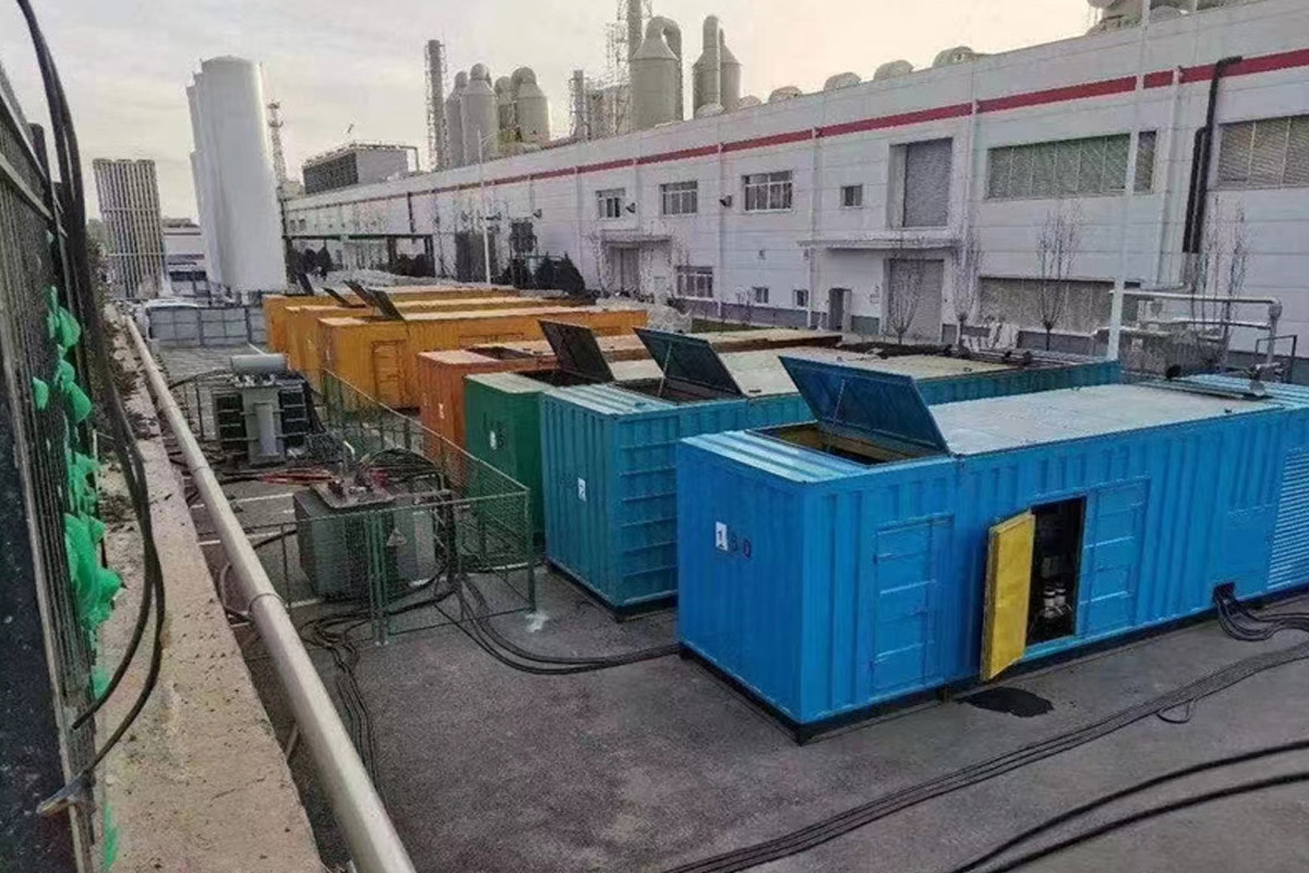 谯城发电机租赁施工现场